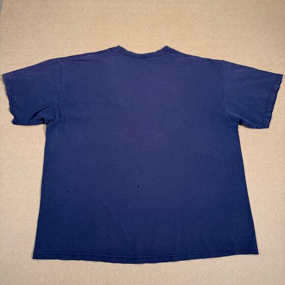 Vintage Houston Texans Embroidered T-Shirt 2XL Navy Delta Pro Weight Faded Worn - Picture 4 of 9